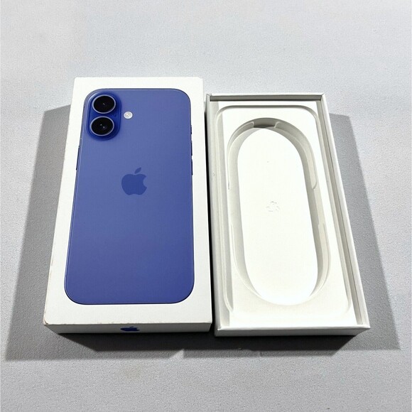 BOX ONLY Apple iPhone 16 Ultramarine 128gb A3081 MYAT3LL/A Replacement - Picture 1 of 4